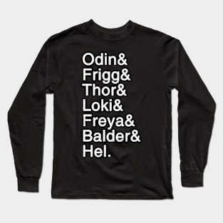 Norse Mythology Helvetica Long Sleeve T-Shirt